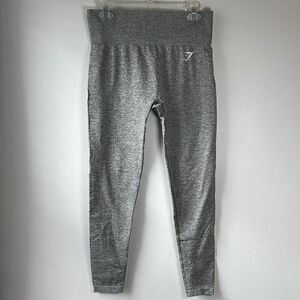 EUC Gymshark Seamless High Waisted Leggings Marsh Green/White Marl Large